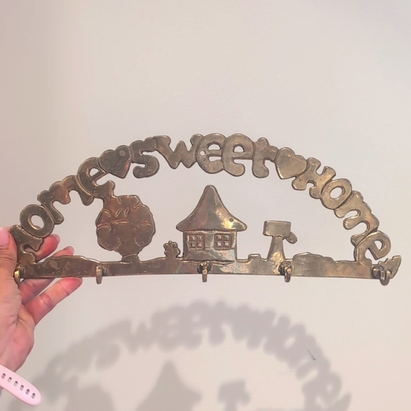 Other - Vintage Brass Key Holder Home Sweet Home